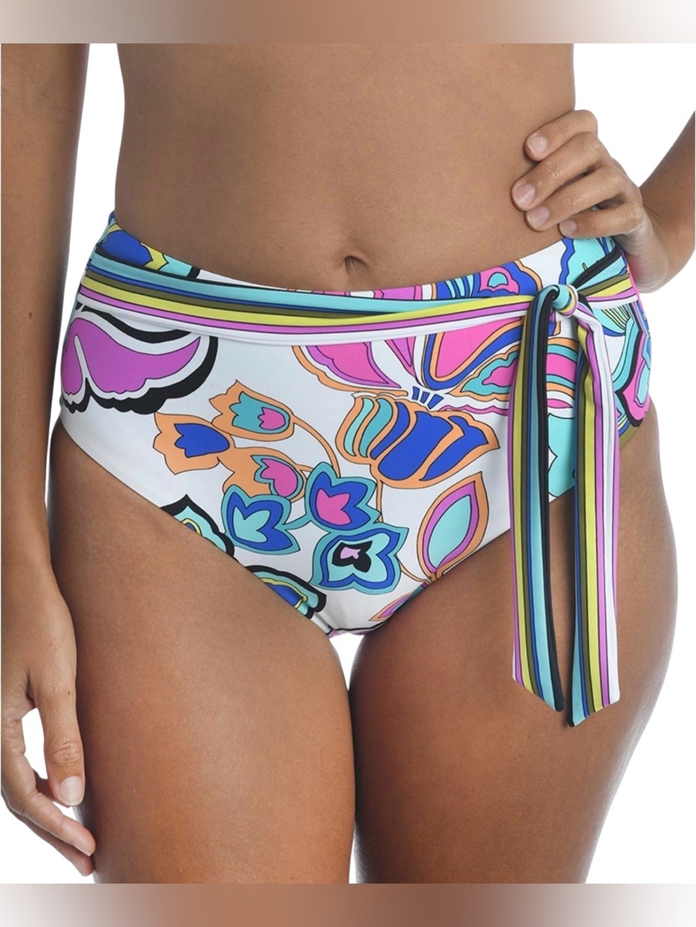 Trina Turk Mandalay Floral  High Waisted Bikini Bottoms
Size 2